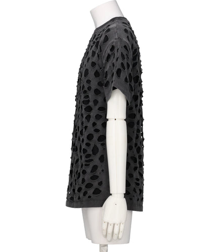 T-SHIRT DISTRESSED  BLACK