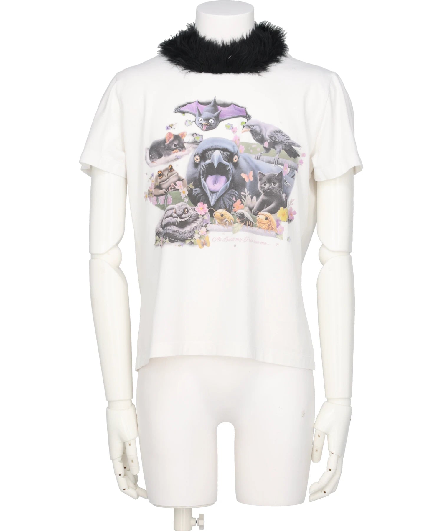 doublet(ダブレット) FURRY COLLAR ZIP-UP T-SHIRT