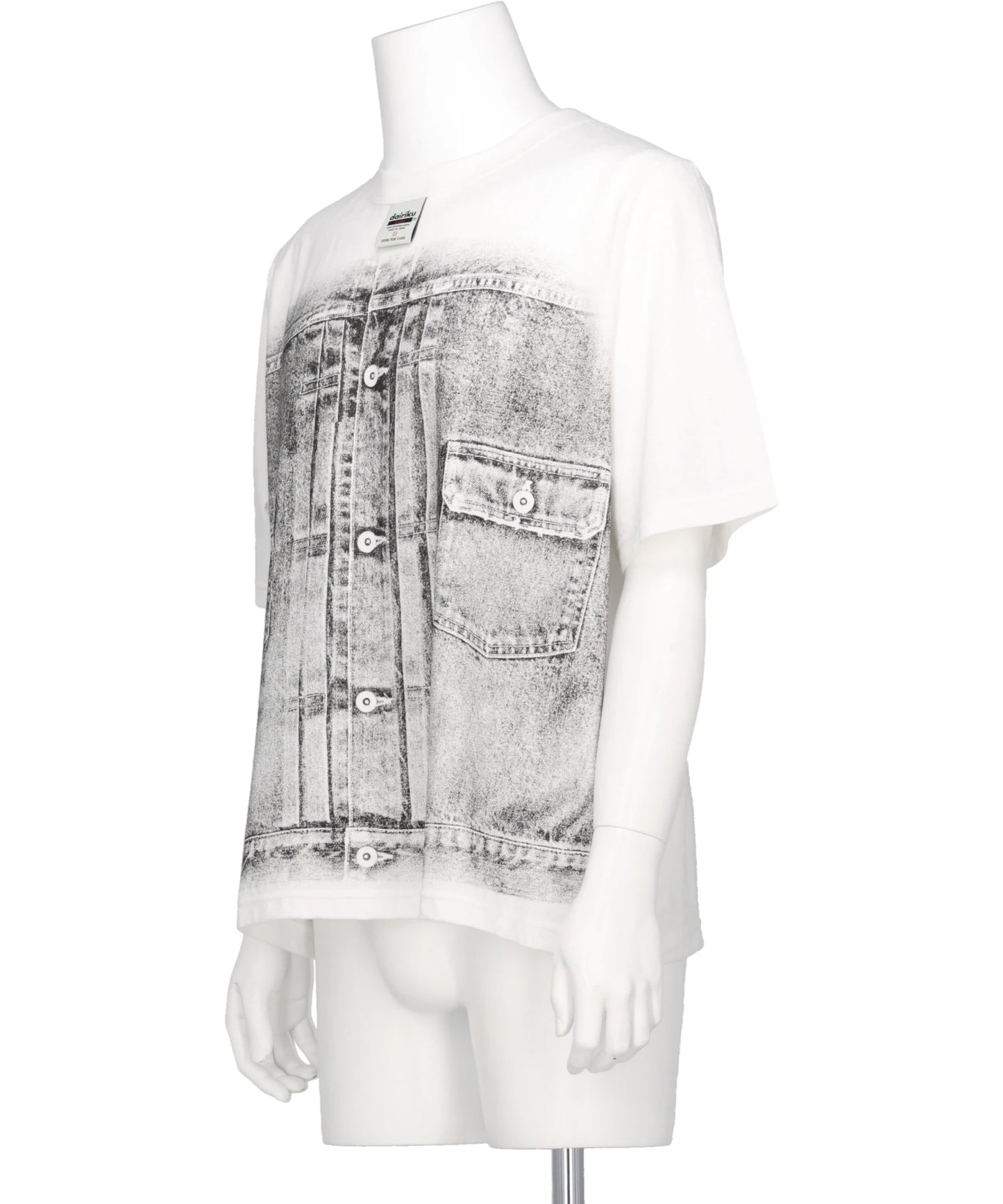 "MATT"TRANSFER PRINT FANCY DOBBY H-S TAG TEE