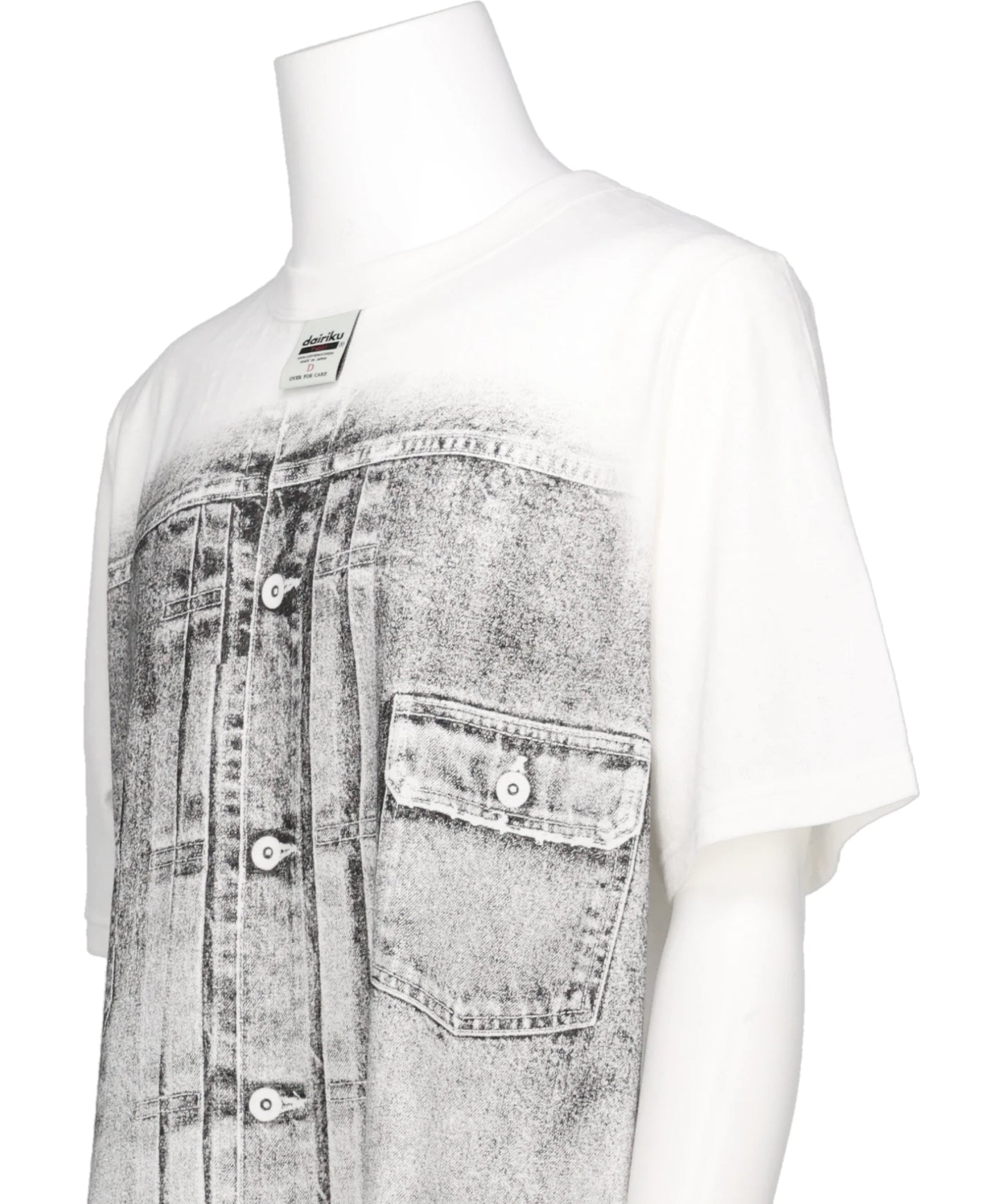 "MATT"TRANSFER PRINT FANCY DOBBY H-S TAG TEE