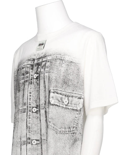 "MATT"TRANSFER PRINT FANCY DOBBY H-S TAG TEE