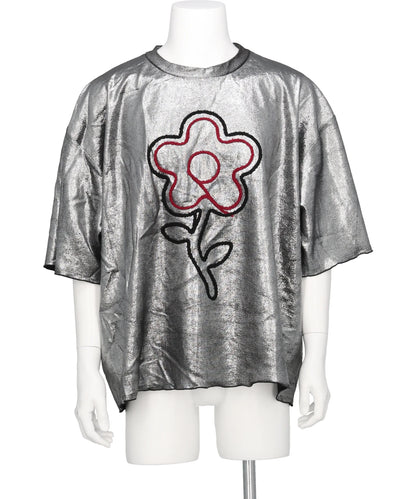 KIDILL(キディル) 2026SS FLOWER CORD EMBROIDERY VELOUR TEE KL1081