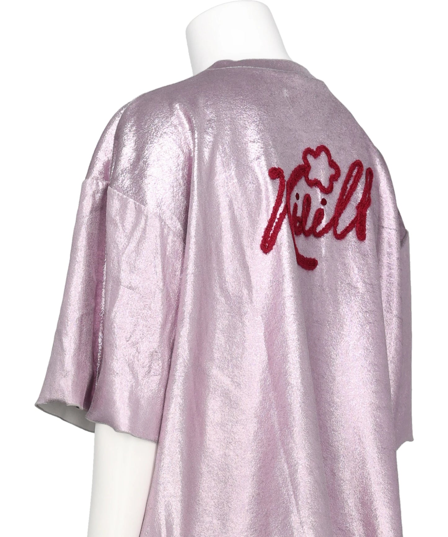 FLOWER CORD EMBROIDERY VELOUR TEE