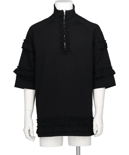 Simone Rocha(シモーネ ロシャ) 2026SS MOCK NECK RUFFLE FRILL ZIP T