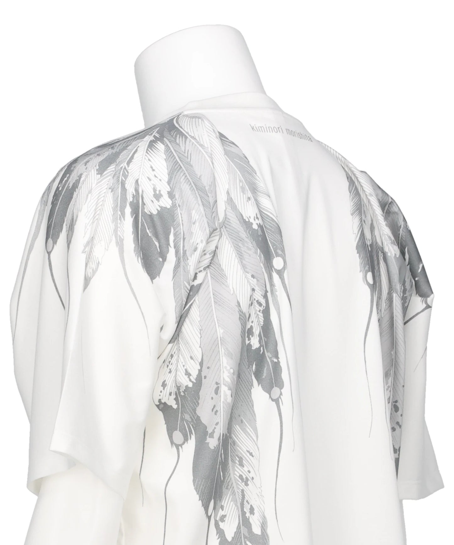 COTTON JERSEY FEATHER PRINT TEE