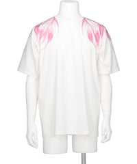 COTTON JERSEY FEATHER PRINT TEE