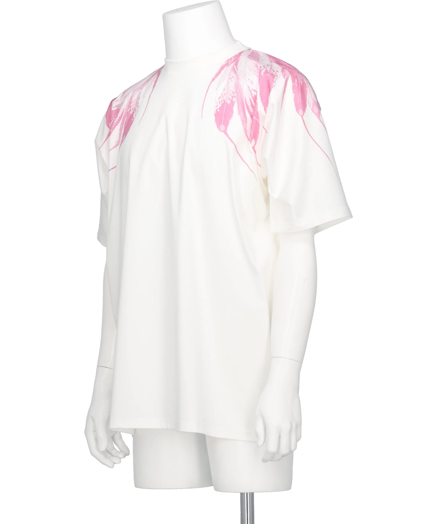 COTTON JERSEY FEATHER PRINT TEE