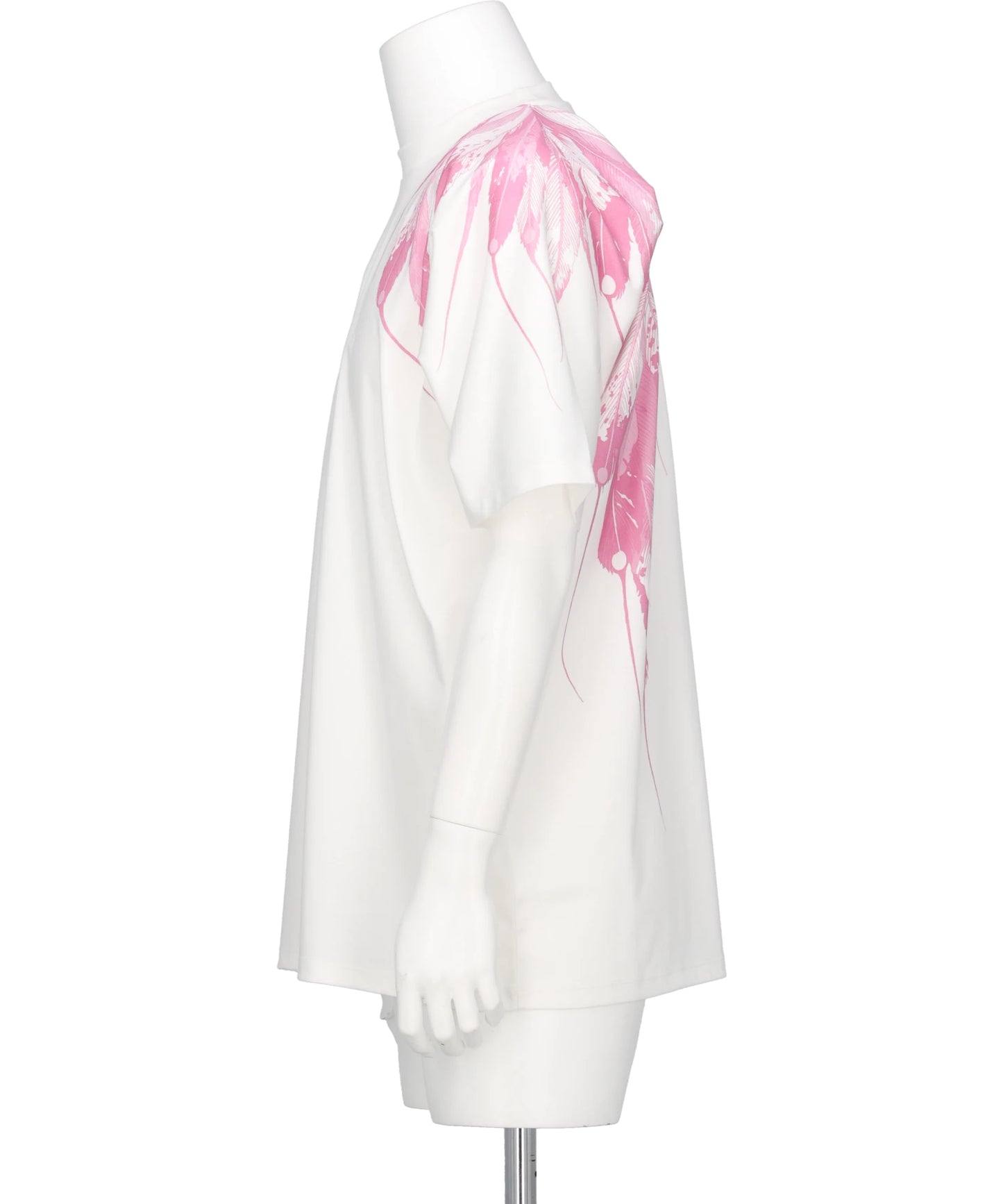 COTTON JERSEY FEATHER PRINT TEE