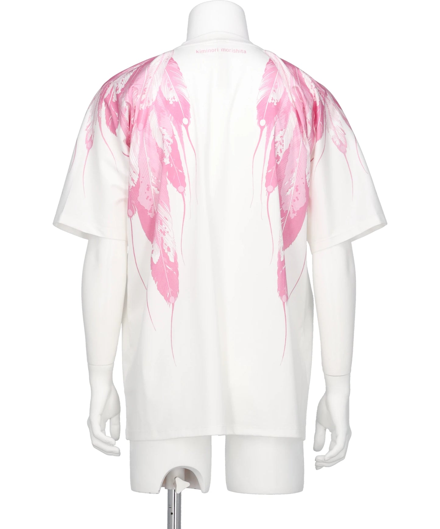 COTTON JERSEY FEATHER PRINT TEE