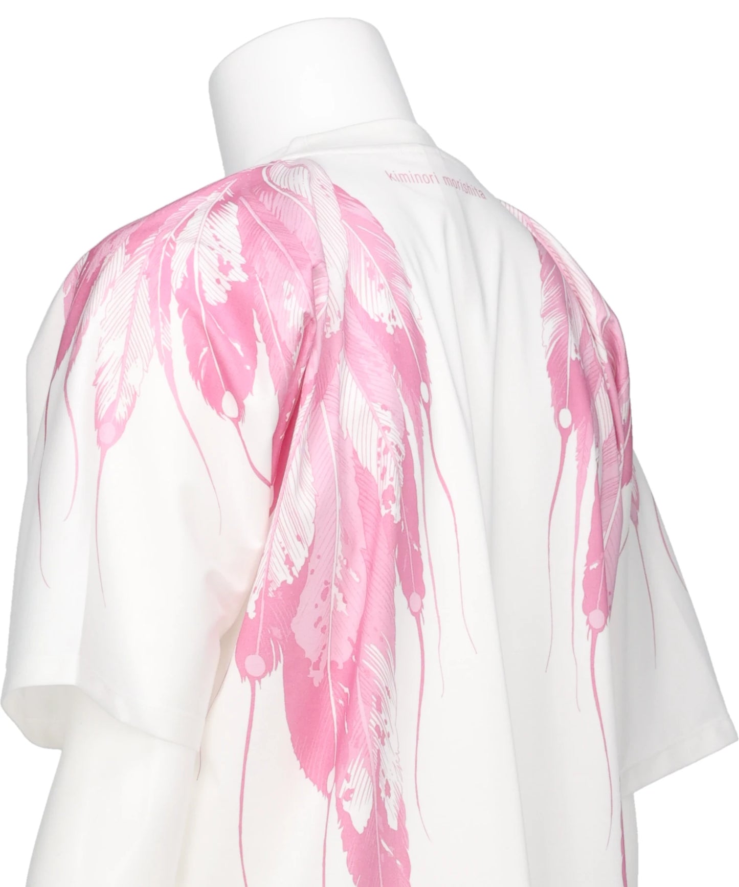 COTTON JERSEY FEATHER PRINT TEE