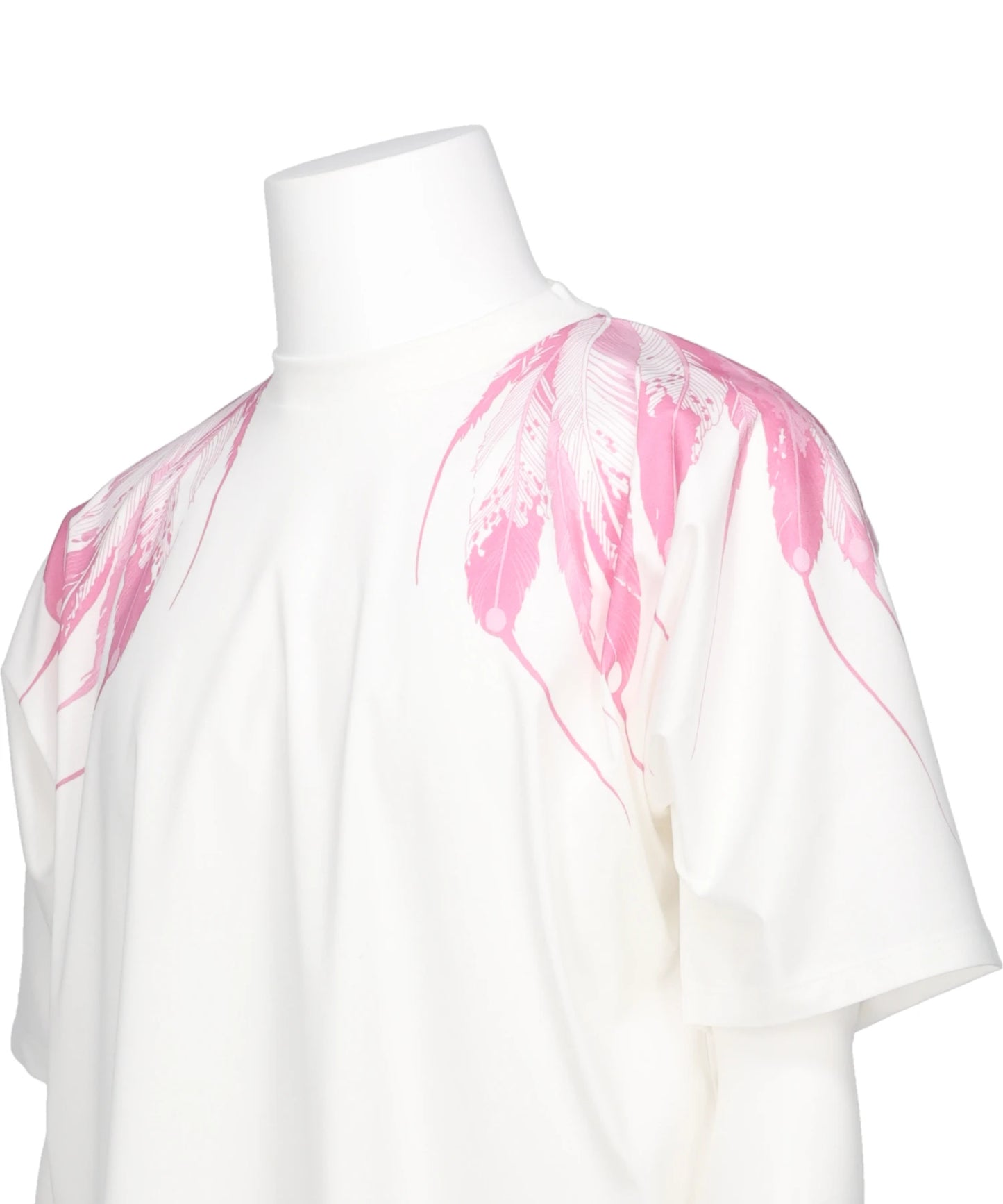 COTTON JERSEY FEATHER PRINT TEE