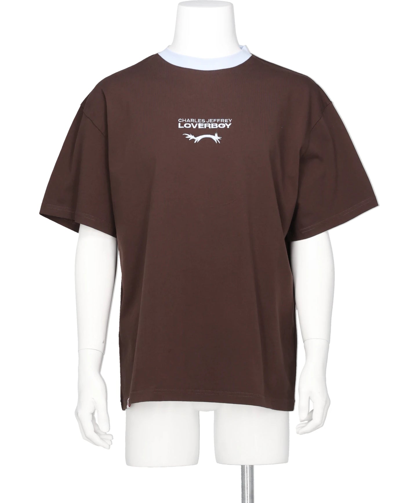 LOGO TEE- BROWN+LIGHT BLUE BRW