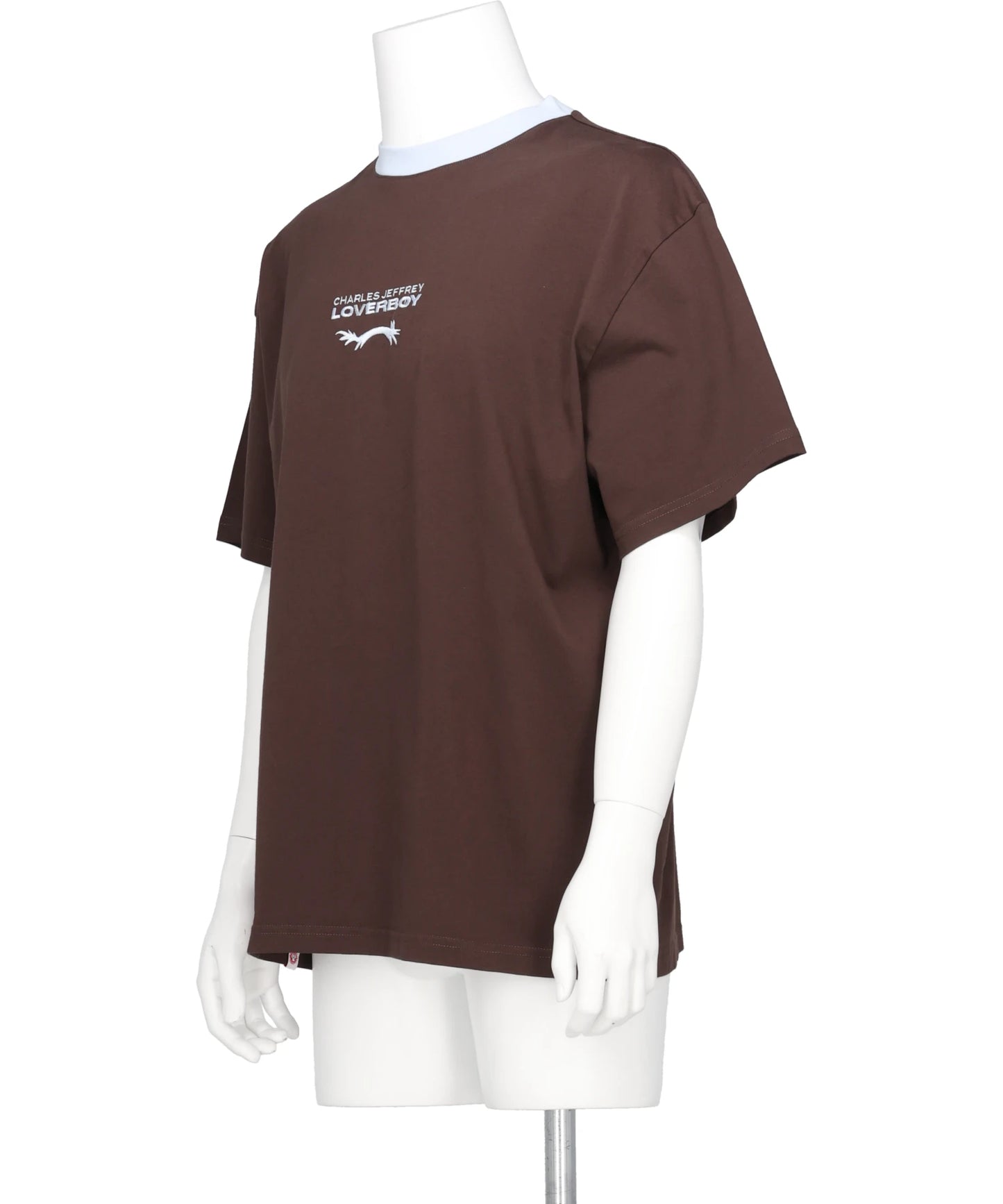 LOGO TEE- BROWN+LIGHT BLUE BRW
