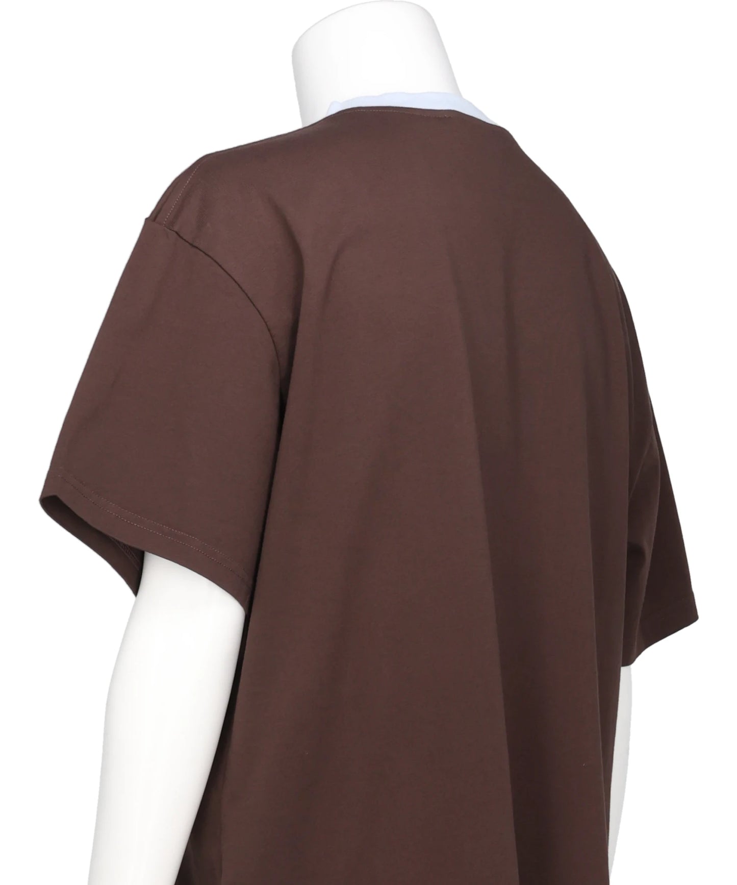 LOGO TEE- BROWN+LIGHT BLUE BRW