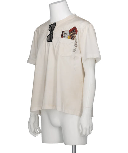 TROMPE L’OEIL EMBROIDERY T-SHIRT