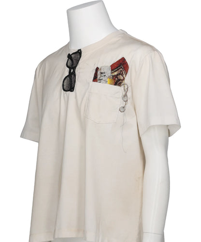 TROMPE L’OEIL EMBROIDERY T-SHIRT