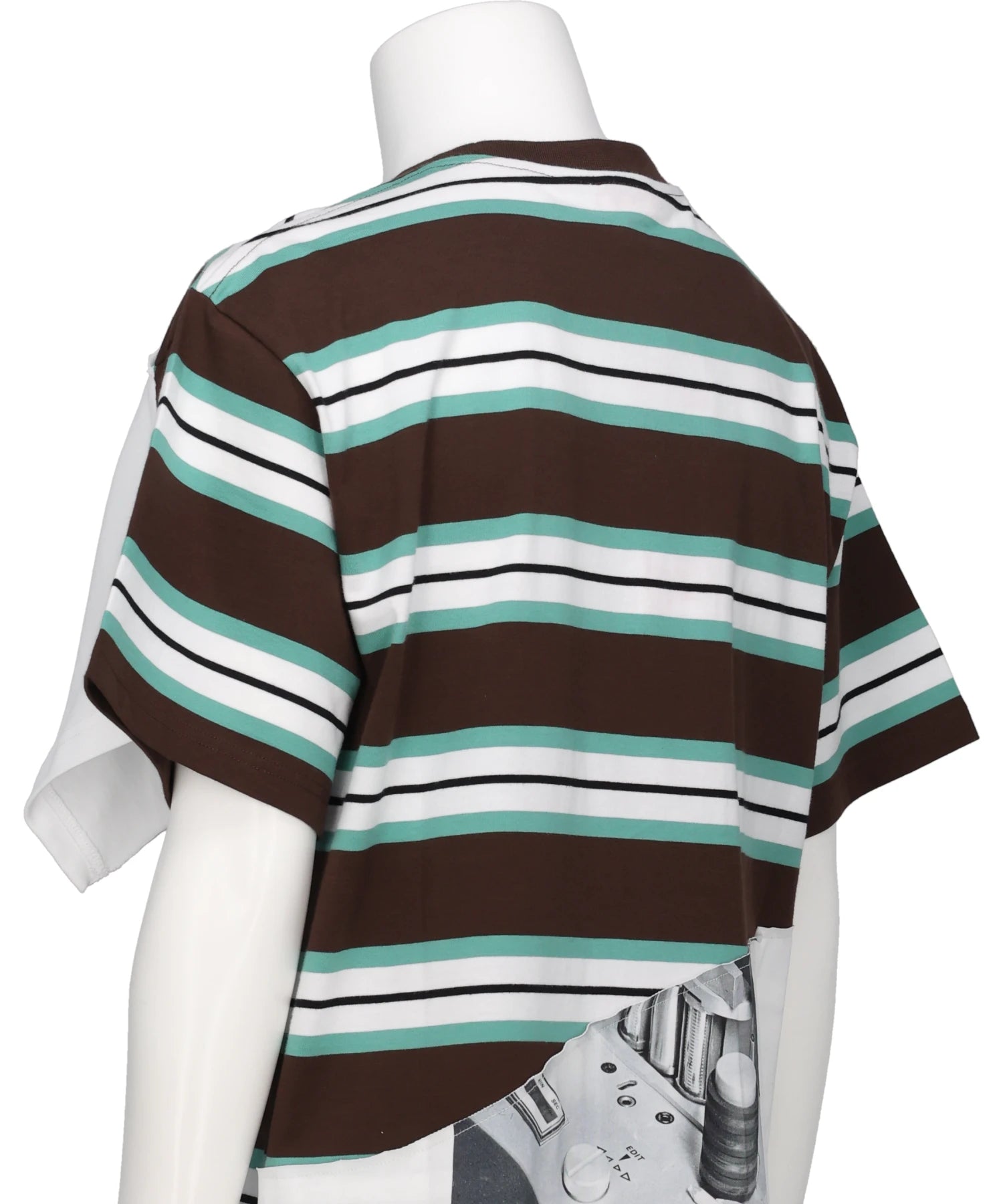 Charles Jeffrey LOVERBOY ABBEY ROAD DOUBLE TEE- BROWN STRIPE+WHITE Charles Jeffrey LOVERBOY ABBEY ROAD DOUBLE TEE- BROWN STRIPE+WHITE