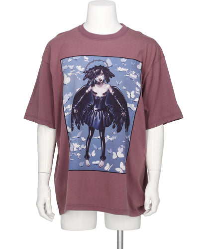 KIDILL(キディル) 2026AW BLACK ANGEL T-SHIRT BIOWASHED ARTWORK BY TREVOR BROWN KL1151