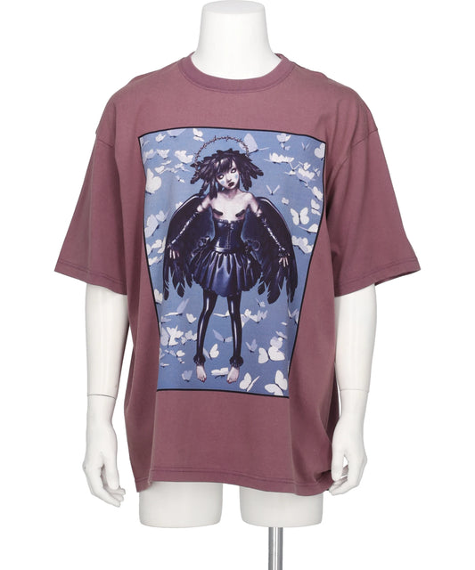 KIDILL(キディル) 2026AW BLACK ANGEL T-SHIRT BIOWASHED ARTWORK BY TREVOR BROWN KL1151