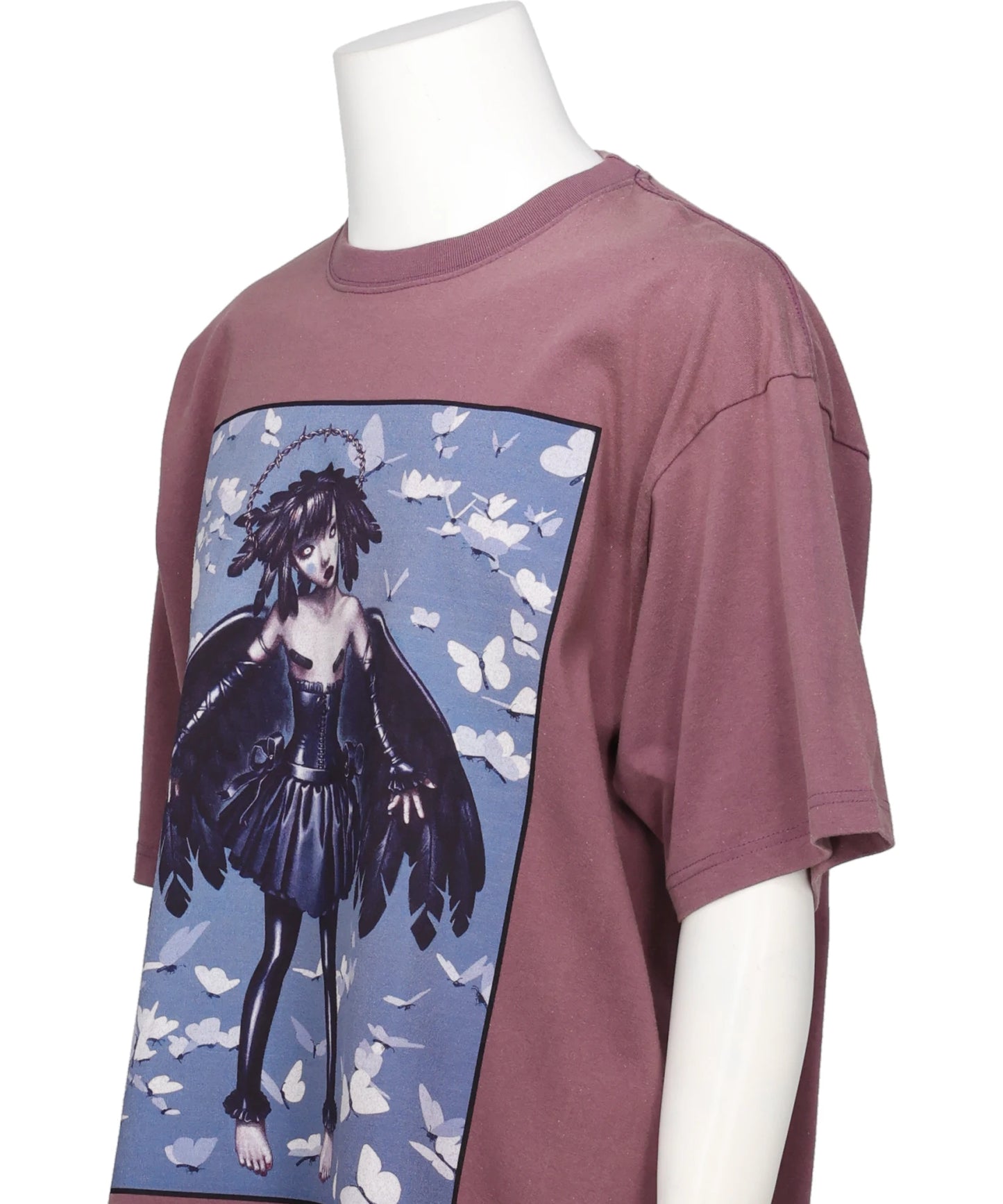 BLACK ANGEL T-SHIRT BIOWASHED ARTWORK BY TREVOR BROWN