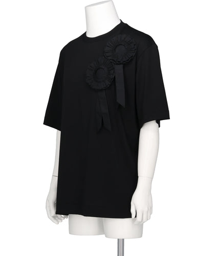 RUFFLE ROSETTE BOXY T-SHIRT