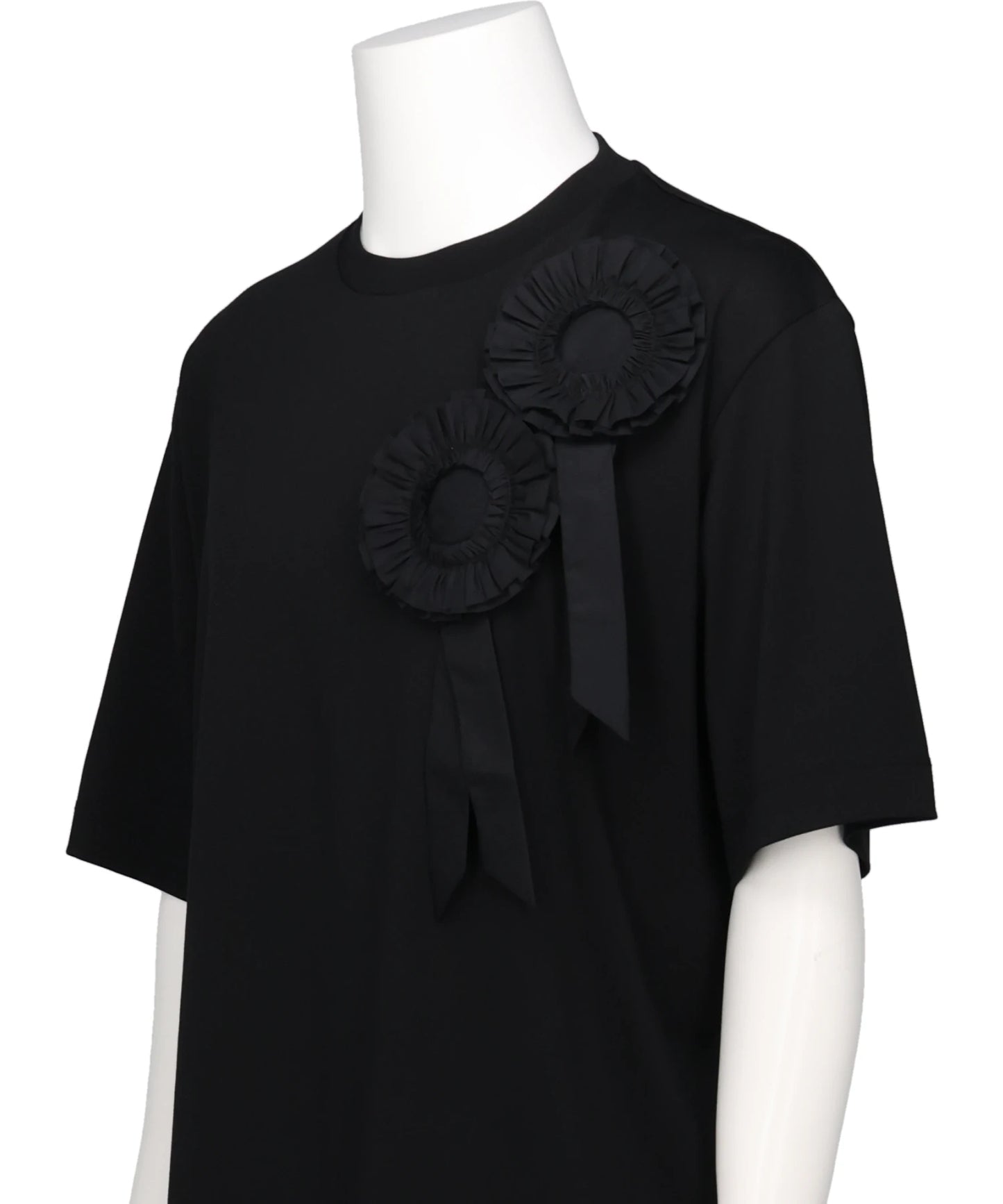 RUFFLE ROSETTE BOXY T-SHIRT