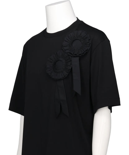 RUFFLE ROSETTE BOXY T-SHIRT