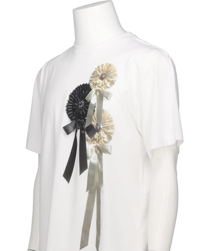 RIBBON ROSETTE PRINT T-SHIRT