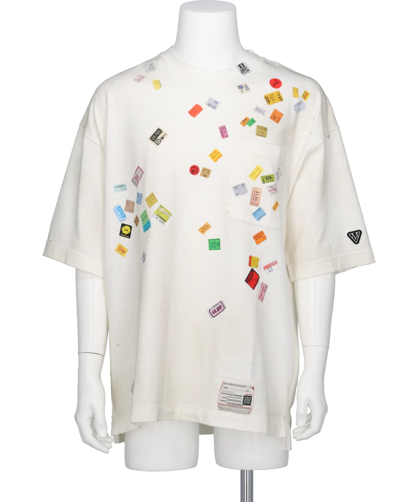 Maison MIHARA YASUHIRO(メゾンミハラヤスヒロ) 2026AW PRICE STICKER TEE A17TS591