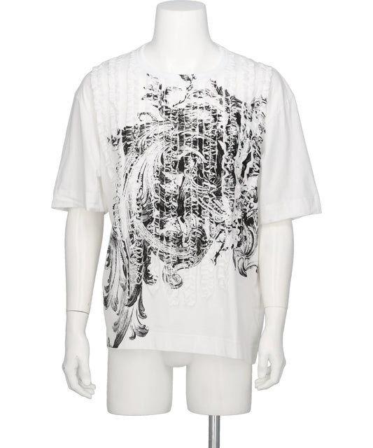 TAAKK(ターク)RUFFLE PRINT T-SHIRTS