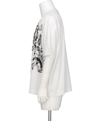 RUFFLE PRINT T-SHIRTS