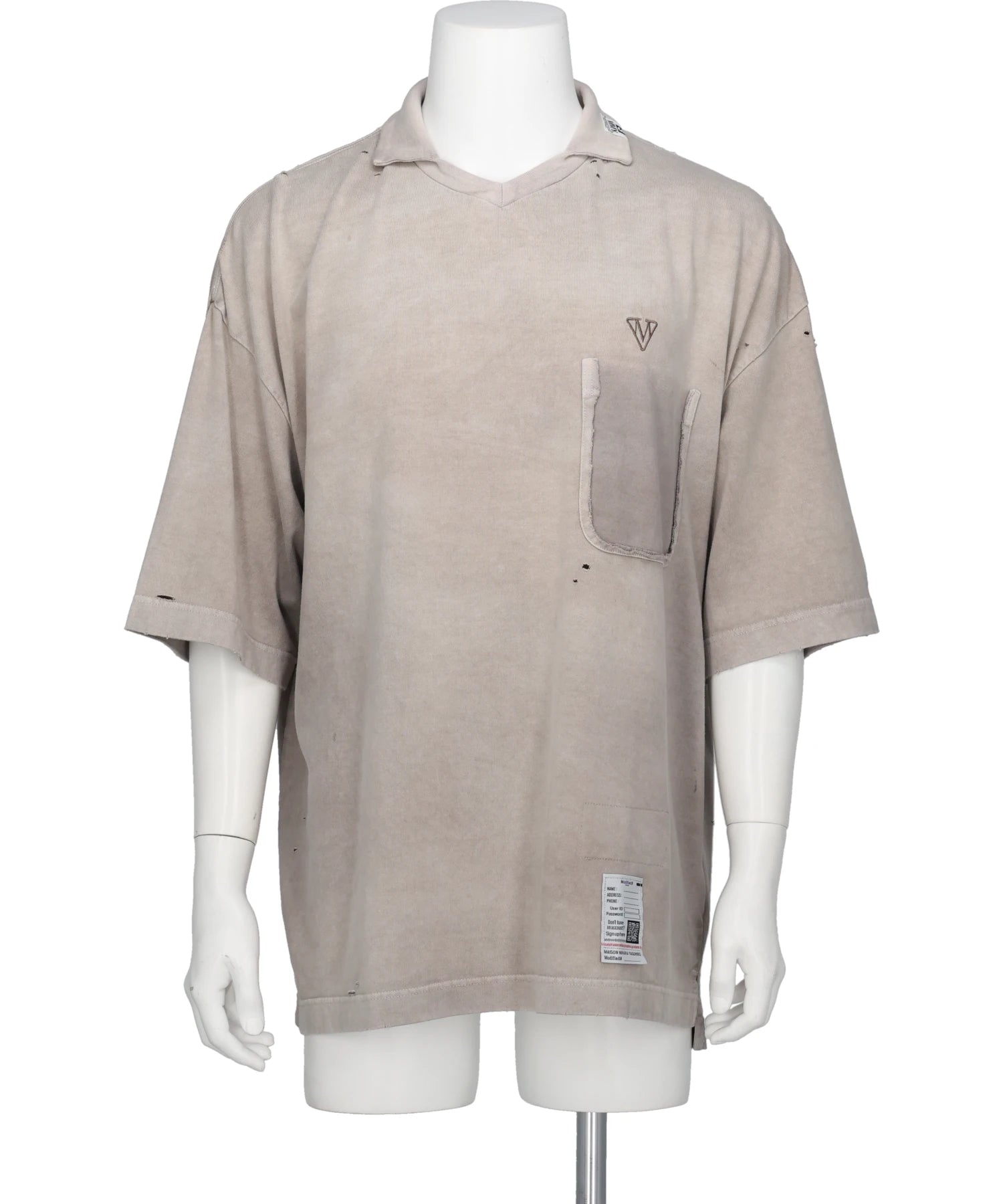Maison MIHARA YASUHIRO(メゾンミハラヤスヒロ) SUN FADED COLLARED TEE