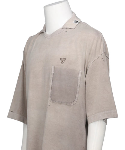 SUN FADED COLLARED TEE