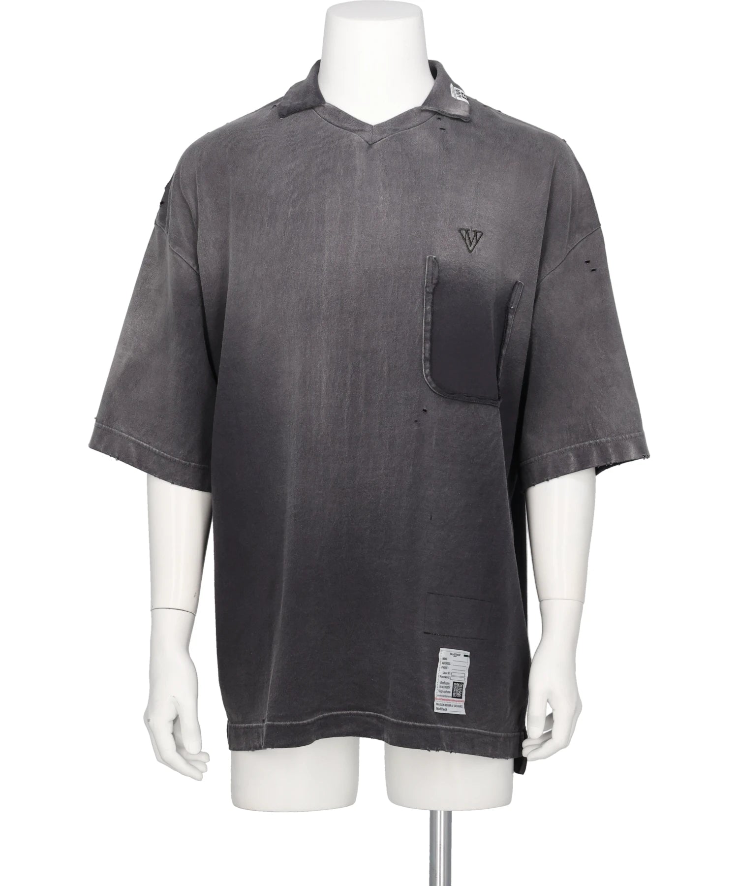 Maison MIHARA YASUHIRO(メゾンミハラヤスヒロ) SUN FADED COLLARED TEE