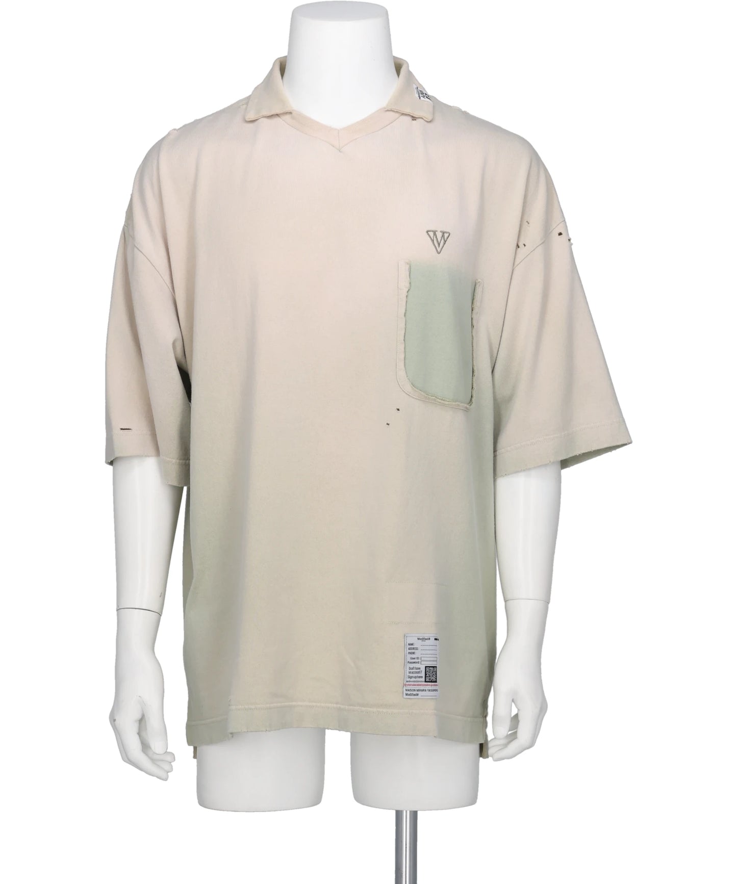Maison MIHARA YASUHIRO(メゾンミハラヤスヒロ) SUN FADED COLLARED TEE