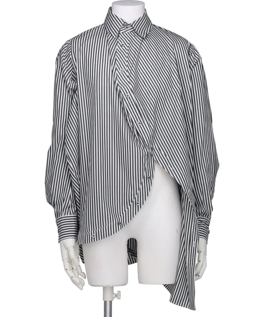 BALL STRIPE SHIRT BLACK�~WHITE