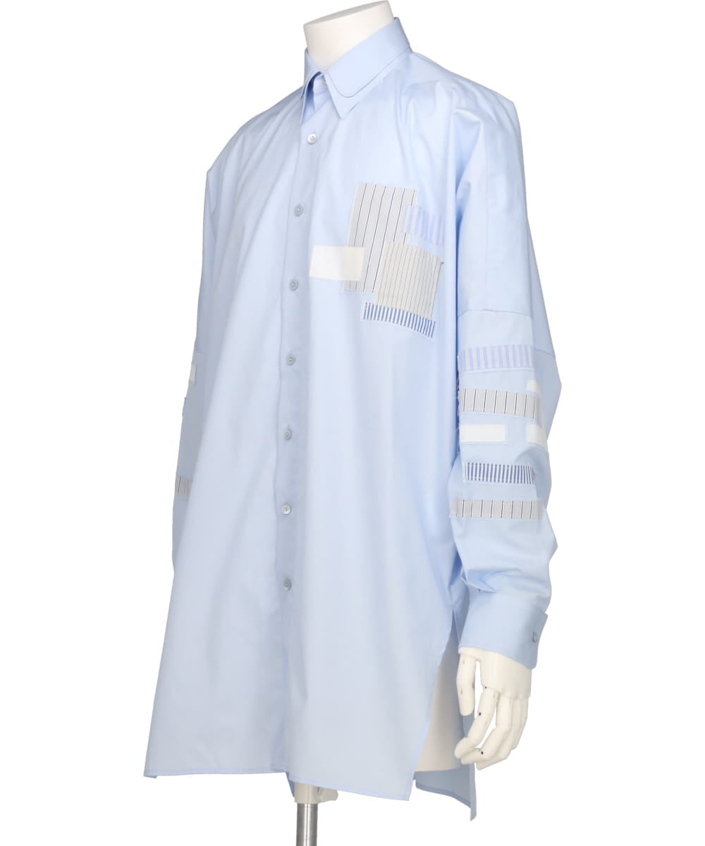 HOMME PATCHWORK LONG SHIRT