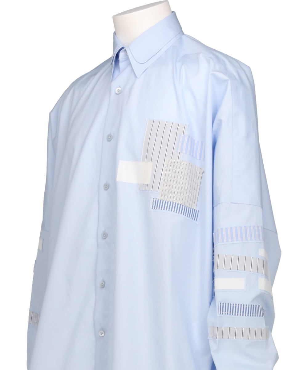 HOMME PATCHWORK LONG SHIRT