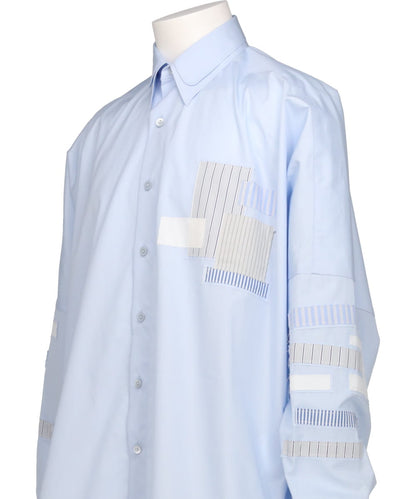 HOMME PATCHWORK LONG SHIRT