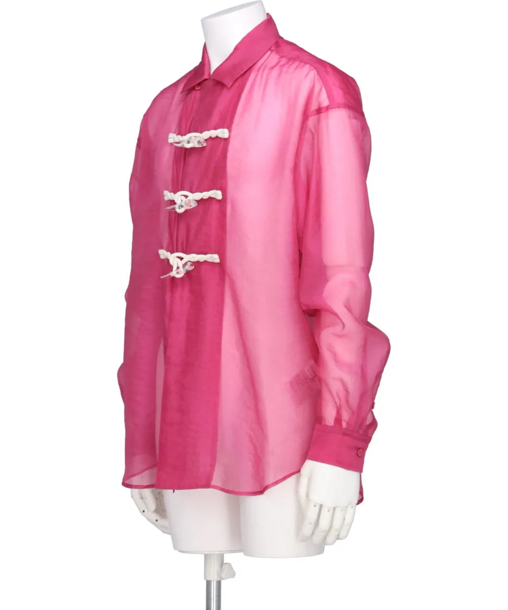 FLOWER TOGGLE ORGANDY SHIRTS