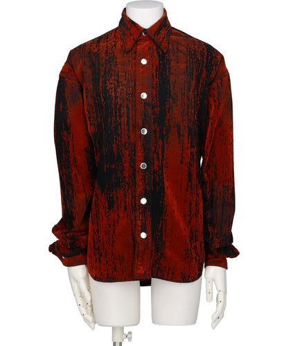 FLOCKED DENIM OVERSIZED SHIRT