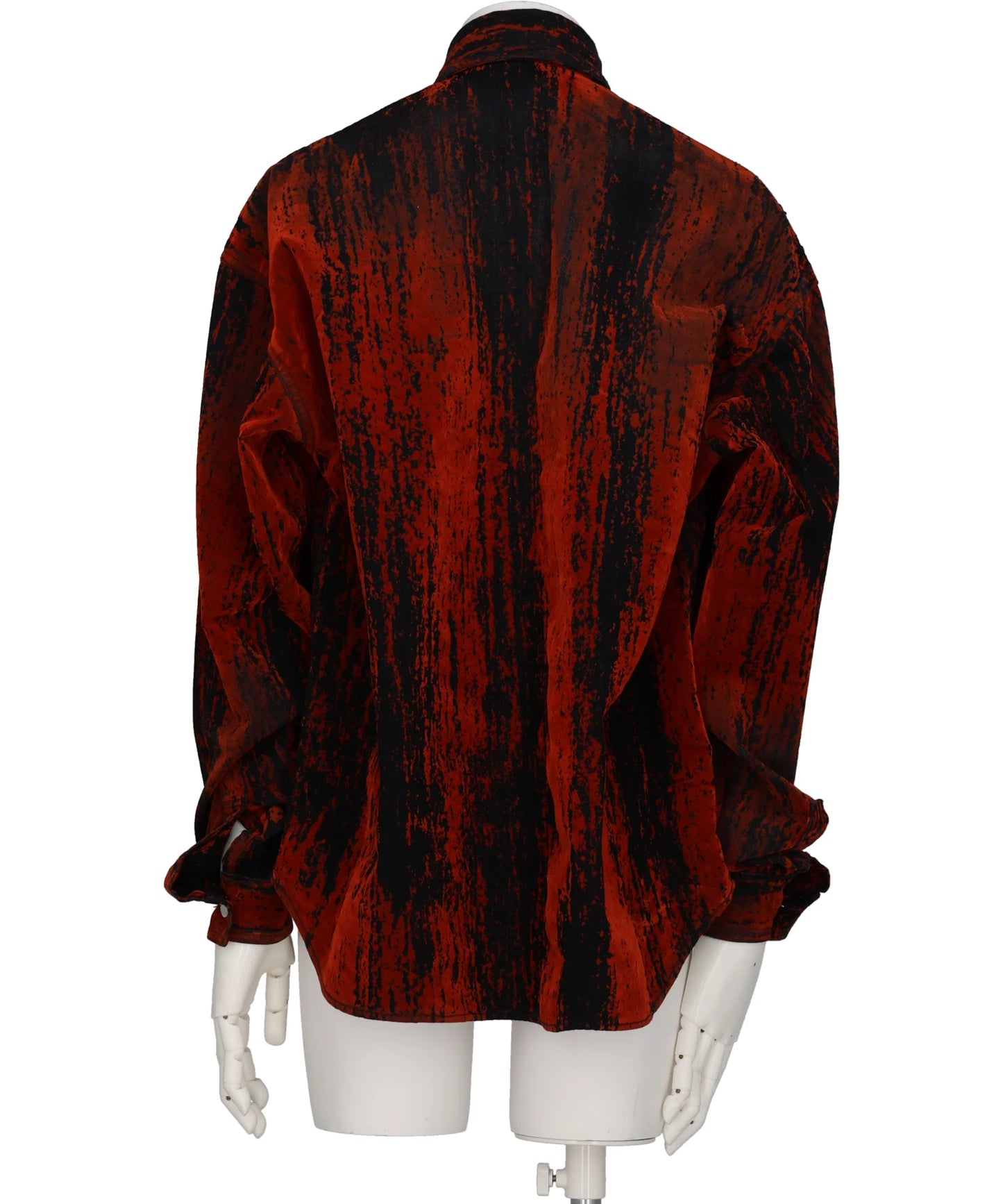 FLOCKED DENIM OVERSIZED SHIRT