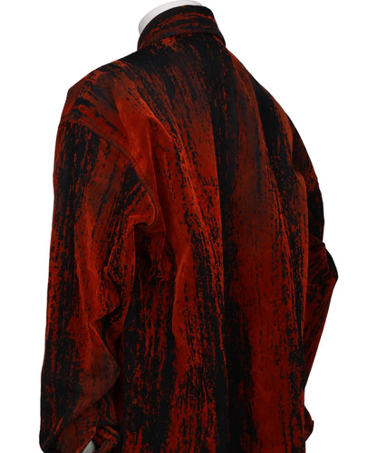 FLOCKED DENIM OVERSIZED SHIRT