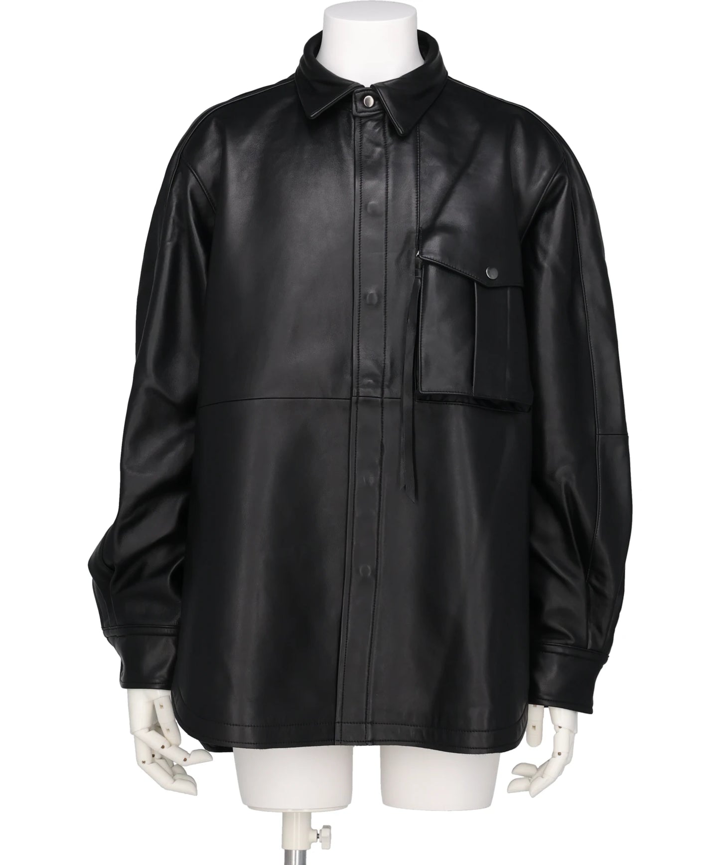 Tamme（タム）LEATHER PCS SHIRT