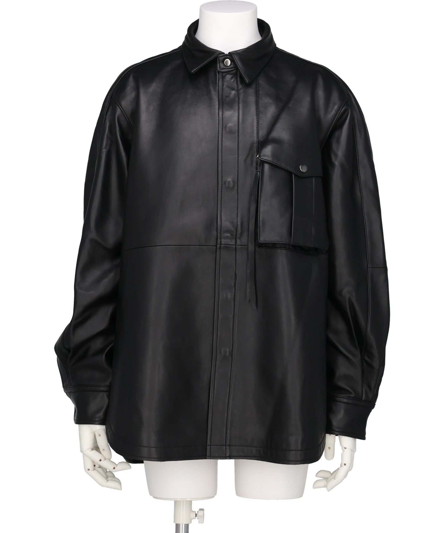 Tamme（タム）LEATHER PCS SHIRT