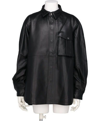 Tamme（タム）LEATHER PCS SHIRT