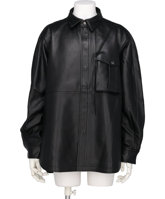 Tamme（タム）LEATHER PCS SHIRT