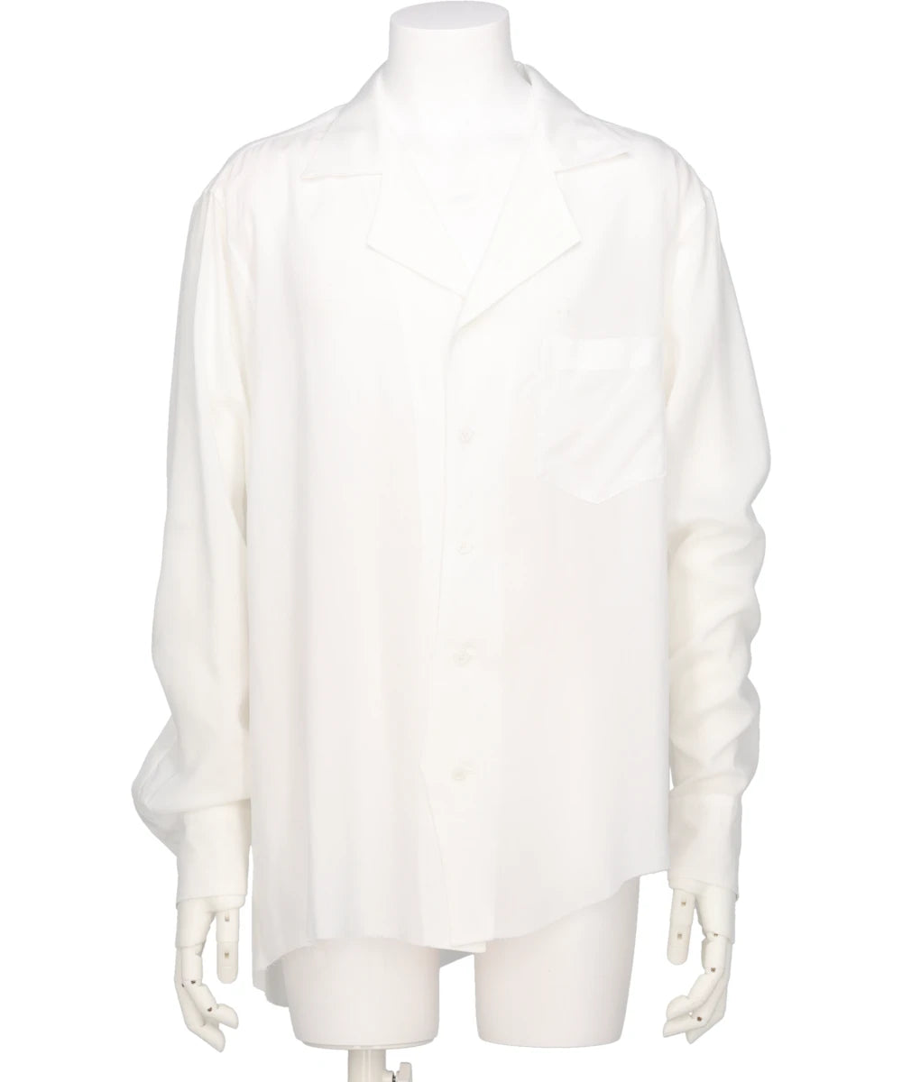 TENSEL ASYMMETRY OPEN COLLAR SHIRT