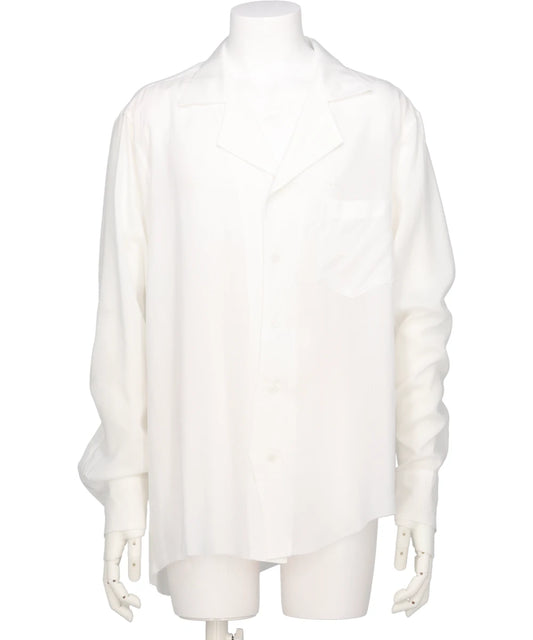 TENSEL ASYMMETRY OPEN COLLAR SHIRT