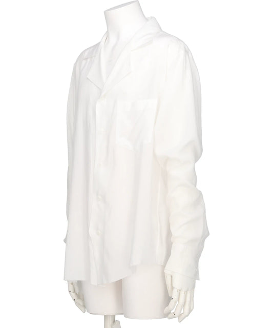 TENSEL ASYMMETRY OPEN COLLAR SHIRT